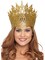 Women's Gold Glitter Die Cut Crown With Jewel Accent Costume Accessory